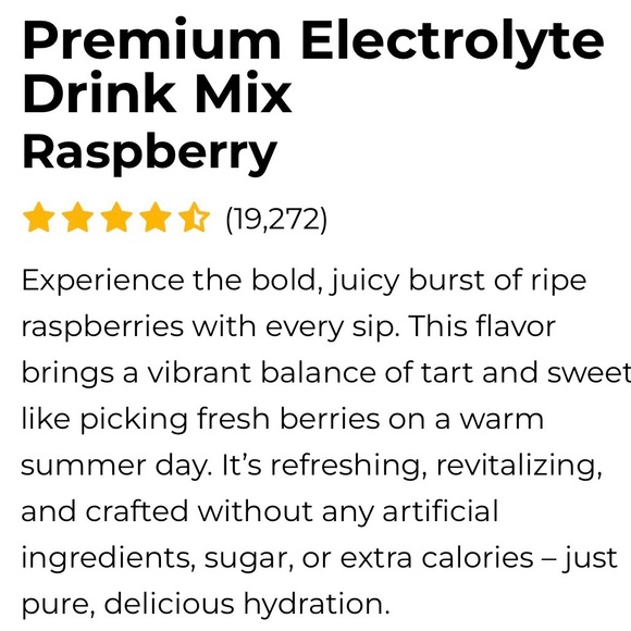 🆕 INSTANT HYDRATION Premium Electrolyte Drink Mix -Raspberry (30 per box) - Picture 2 of 11